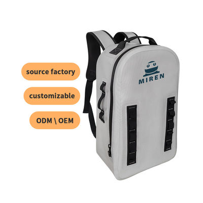 Customized TPU Waterproof Backpack 25l Light Gray Color For Outdoor