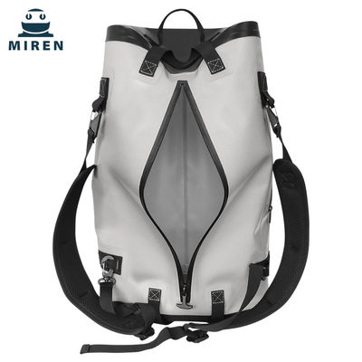 TPU Material 50L Waterproof Duffel Bag Light Gray For Outdoor Travel
