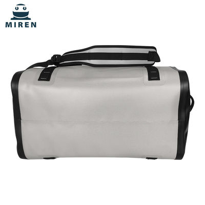 TPU Material 50L Waterproof Duffel Bag Light Gray For Outdoor Travel