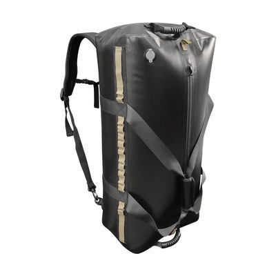 TPU Outdoor Waterproof Dry Duffel Bag 120L Black Color For Camping
