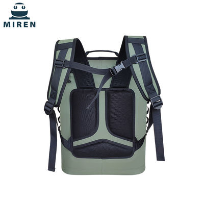 Green Hypalon Leakproof Cooler Backpack 25L For Camping Picnic