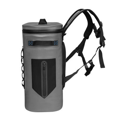 Dark Gray Leakproof Soft Cooler , 25L Cooler Bag With Insulated Padding