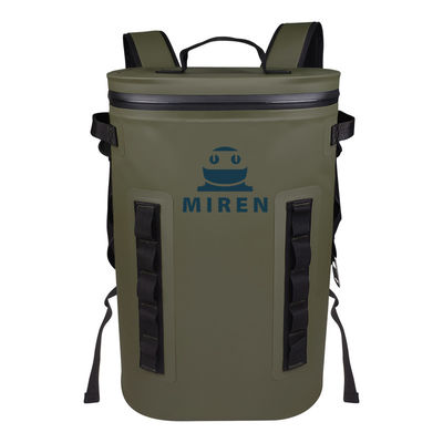 Army Green Soft Cooler Backpack Water Resistant Reusable OEM