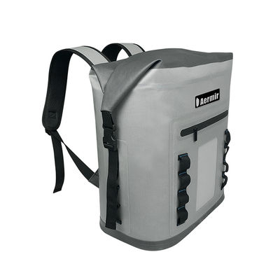 Non Woven Cooler Bag Backpack Light Gray Color For Outdoor Picnic