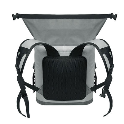 Non Woven Cooler Bag Backpack Light Gray Color For Outdoor Picnic