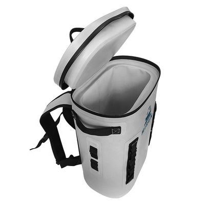 Insulation Ice Soft Cooler Backpack Light Grey Color For Outdoor Camping ODM