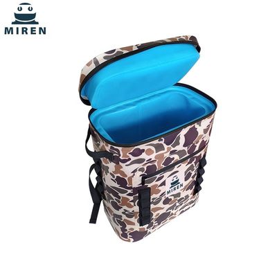 Outdoor TPU 36 Can Cooler Bag , Camouflage Cooler Backpack For Camping Hiking