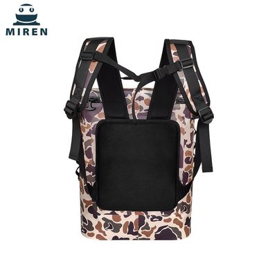 Outdoor TPU 36 Can Cooler Bag , Camouflage Cooler Backpack For Camping Hiking