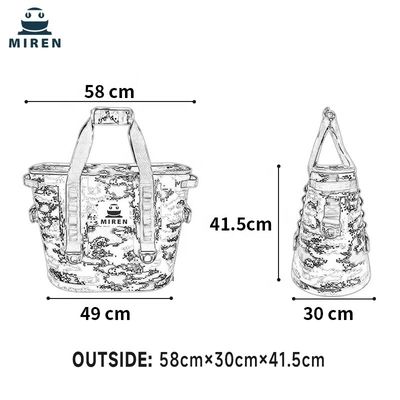 Refrigerated Reusable Cooler Bag 30L Capacity Handbag Type ODM