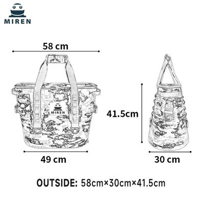 30L Refrigerated Picnic Cooler Bag Water Resistant For Outings
