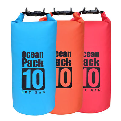 500D PVC Soft Water Resistant Dry Bag 10 Liters For Fishing Sports ODM