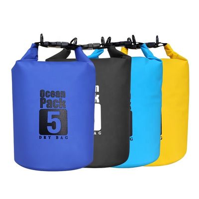 Lightweight Durable PVC Waterproof Bag , 10L Dry Bag Backpack Blue Color