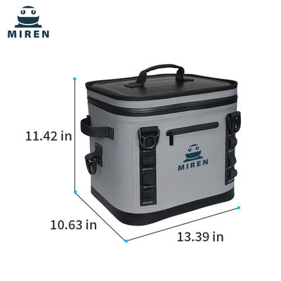 Insulated 24 Can Cooler Bag With Front Pocket Hypalon Material