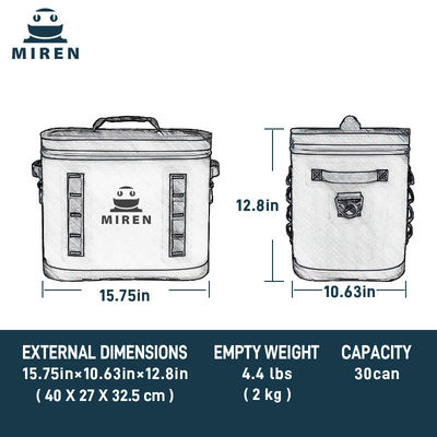 15.7in*10.6in*12.8in Multi Purpose Insulated Bag With 840DTPU Lining