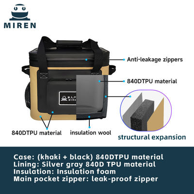 Customizable Logo 30can Soft Cooler, Insulated And Leak Proof For Outdoor Fishing Use