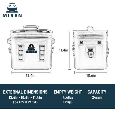Black 24-Can Soft Cooler Pack Is Great For Outdoor Picnics And Fishing
