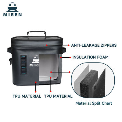 High Quality Customizable Insulated And Leak Proof 24 Can Black Soft Cooler Bag