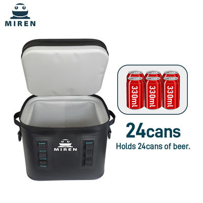 High Quality Customizable Insulated And Leak Proof 24 Can Black Soft Cooler Bag