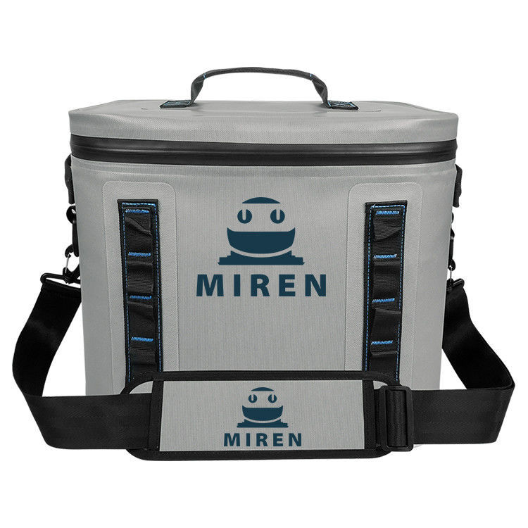 Light Gray 30 Can Soft Sided Cooler Waterproof For Camping Picnic OEM ODM