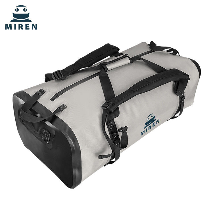 Water Resistant Dry Bag Duffel Bag 70 Liters Light Gray Color TPU Material